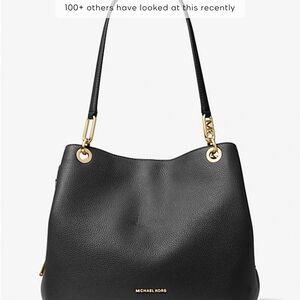 Michael Kors Black Leather Shoulder Bag